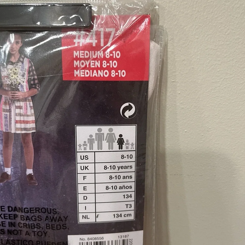 Stranger Things Eleven Costume Child M 8/10 Dress Netflix Halloween Cosplay NEW